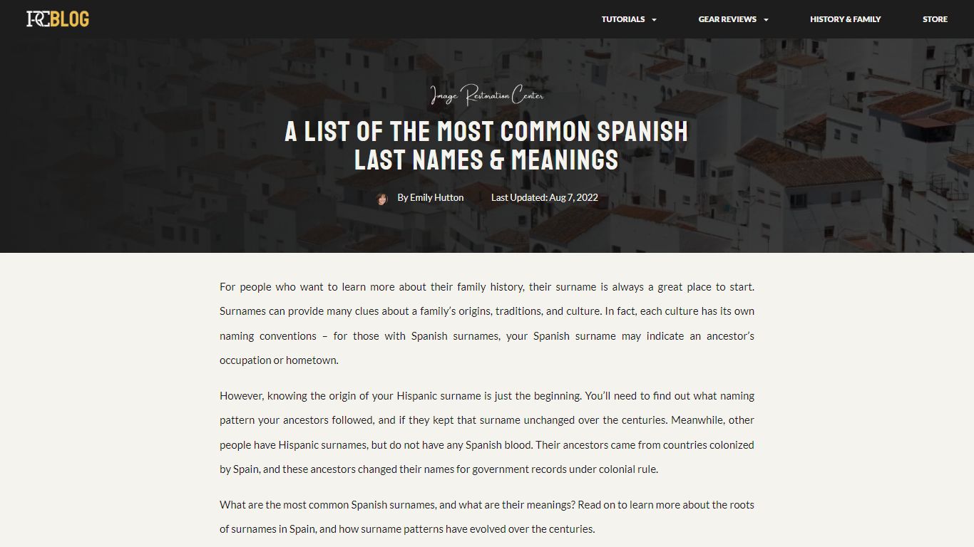 A List Of The Most Common Spanish Last Names & Meanings